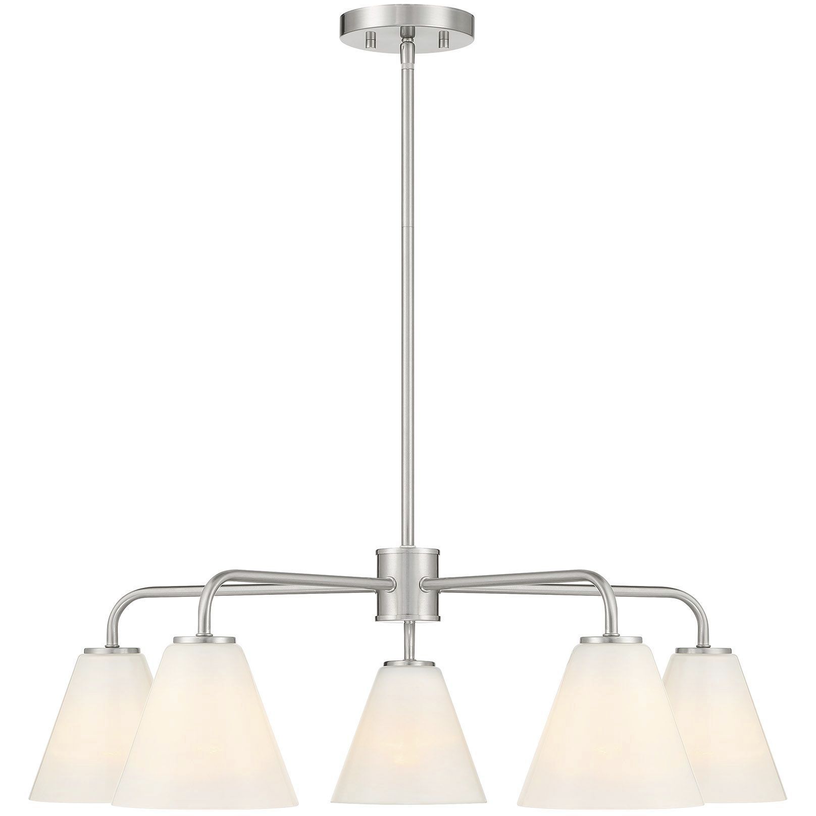 Blair 5 Light 30 inch Satin Nickel Chandelier Ceiling Light